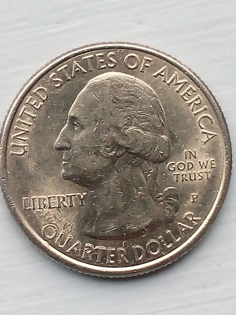 2019 quarter doubled die obverse error showing doubling on LIBERTY lettering